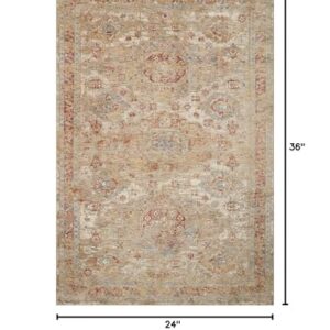 Loloi Gaia Gold/Taupe 2'-0" x 3'-0" Accent Rug