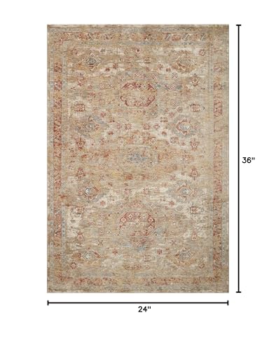 Loloi Gaia Gold/Taupe 2'-0" x 3'-0" Accent Rug