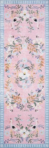 Loloi Rifle Paper Co Palais Rose/Sky 7'-6" x 9'-6" Area Rug