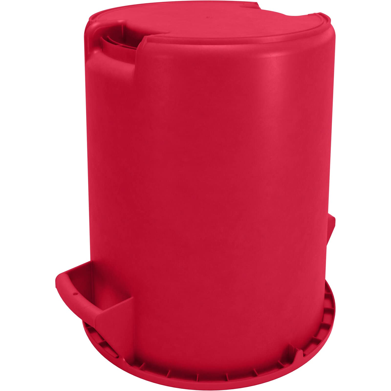 SPARTA Bronco Waste Container Trash Container, Round Trash Bin for Disposal, 10 Gallons, Red, (Pack of 6)