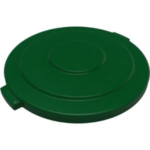 sparta bronco trash can lid, round waste container cover, polyethylene, 20 gallons, green, (pack of 6)