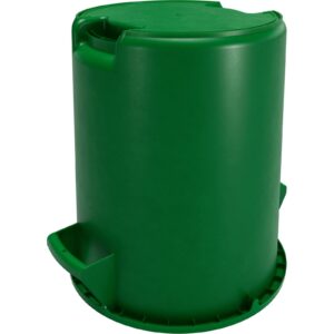 SPARTA Bronco Waste Container Trash Container, Round Trash Bin for Disposal, 10 Gallons, Green, (Pack of 6)