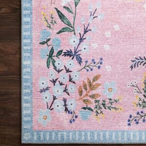 Loloi Rifle Paper Co Palais Rose/Sky 7'-6" x 9'-6" Area Rug