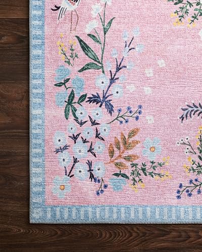 Loloi Rifle Paper Co Palais Rose/Sky 7'-6" x 9'-6" Area Rug