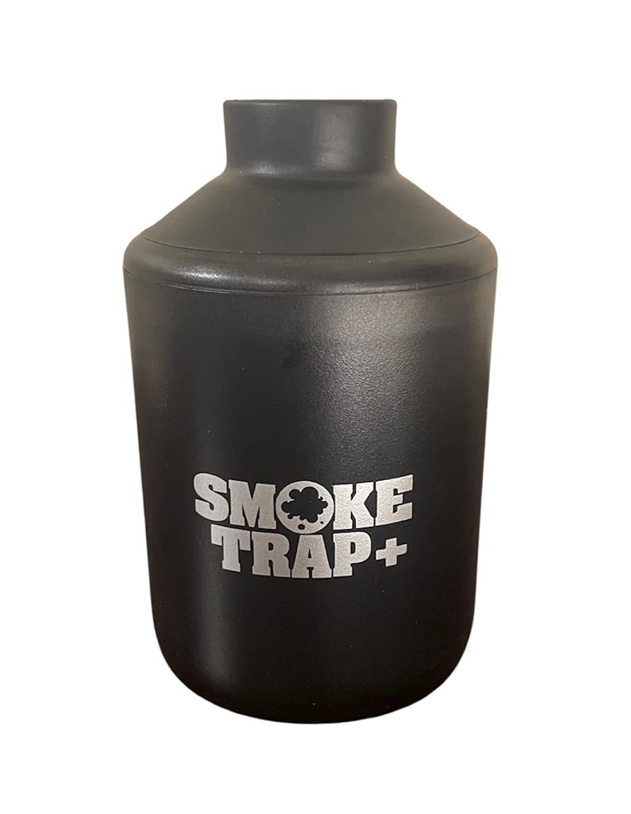 Smoke Trap + Bundle - Includes Smoke Trap + And Extra ECO Replaceable Filter - Personal Air Filter - Long Lasting Smoke Filter 500+ Uses With Easy Exhale - Filters Have Zero Plastic Waste - (Black)