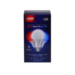 Feit Electric LED A19 E26 R/W/B 2W