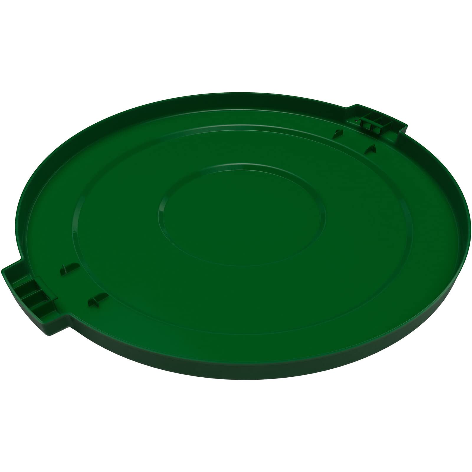 SPARTA Bronco Trash Can Lid, Round Waste Container Cover, Polyethylene, 20 Gallons, Green, (Pack of 6)