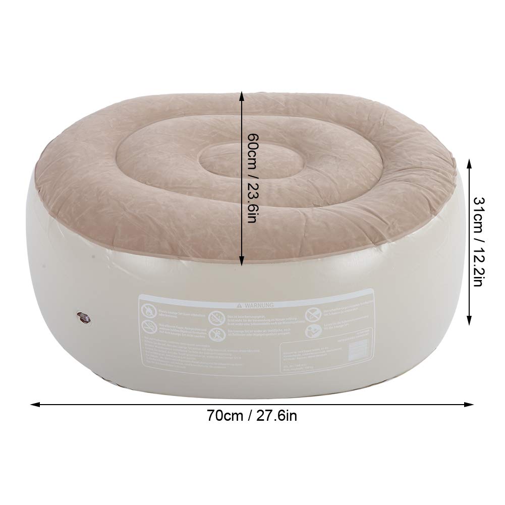 plplaaoo Inflatable Stool,Inflatable Foot Rest,Soft PVC Inflatable Foot Chair,Portable Durable Inflatable Ottoman for Home, Garden, Office, Travel and Camping