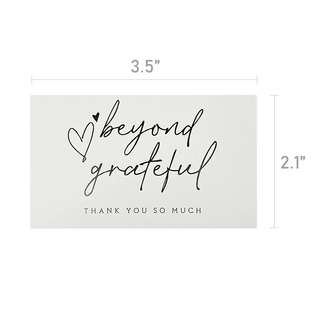 allydrew 2.1" x 3.5" Thank You Card Inserts, Appreciation Cards for Small Business, Weddings, Bridal & Baby Showers, 120pcs, Beyond Grateful