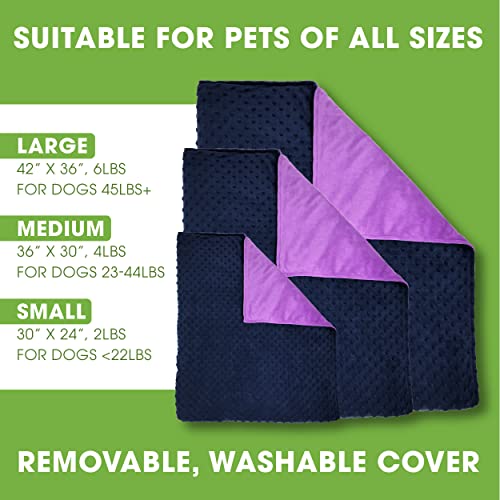 BARMY Weighted Blanket for Dogs with Washable Cover (3 Sizes) Thunder Blankets for Dogs, Water-Resistant Inner Blanket, Calming Aid for Dogs for Travel, Anxiety & Weather