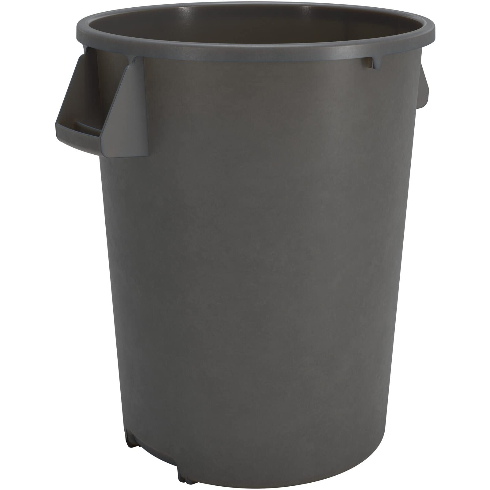 SPARTA Bronco Trash Can, Round Waste Container (Lids Sold Separately), Polyethylene, 20 Gallons, Gray, (Pack of 6)