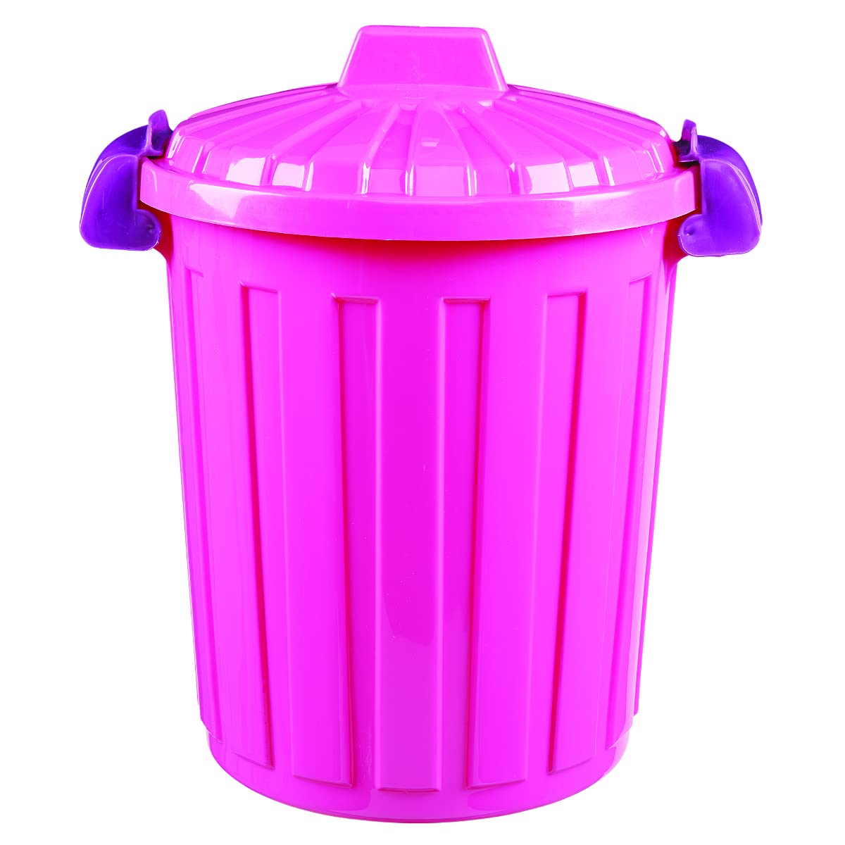 Hemi Casa Small Trash Can W/Round Lid, 1.8 Gallon - Durable Long Lasting Item, Used to Store Garbage Daily Waster Bins Wastebasket Indoor Outdoor Office Use (Pink)