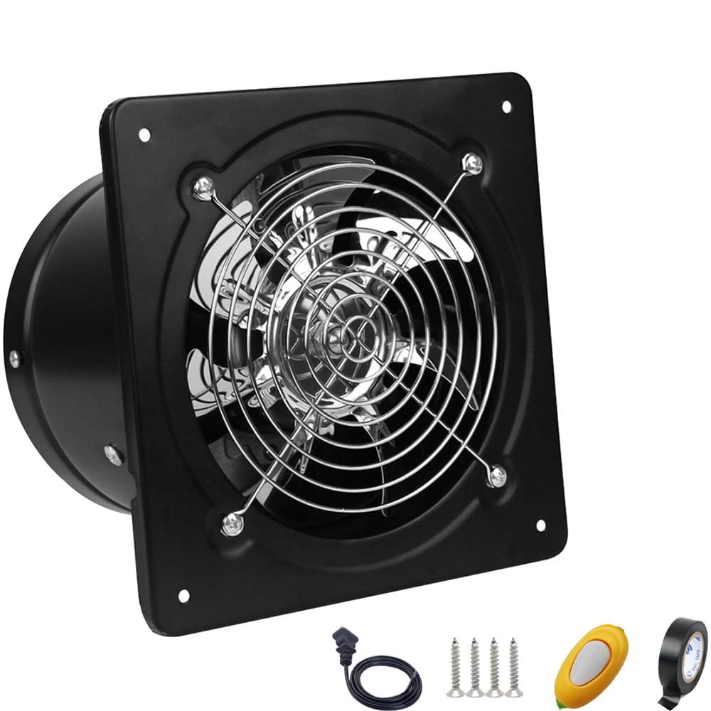 ACEDUROBLA 4 inch Exhaust Fan Metal Iron Ventilation Extractor, Silence with Anti-backflow Check Valve Window and Wall Mount Vent Fans for Home Office Kitchen Bathroom Grow Tent Garage