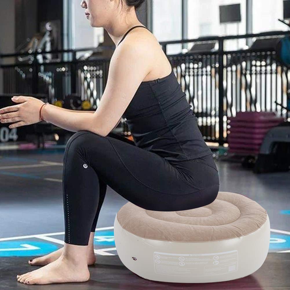 plplaaoo Inflatable Stool,Inflatable Foot Rest,Soft PVC Inflatable Foot Chair,Portable Durable Inflatable Ottoman for Home, Garden, Office, Travel and Camping