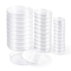 10 pack plastic petri dishes with lid 35mm dia x 10mm deep, annhua petri plates culture dishes tissue culture plate with cover, used for laboratory analysis and microbiology studies