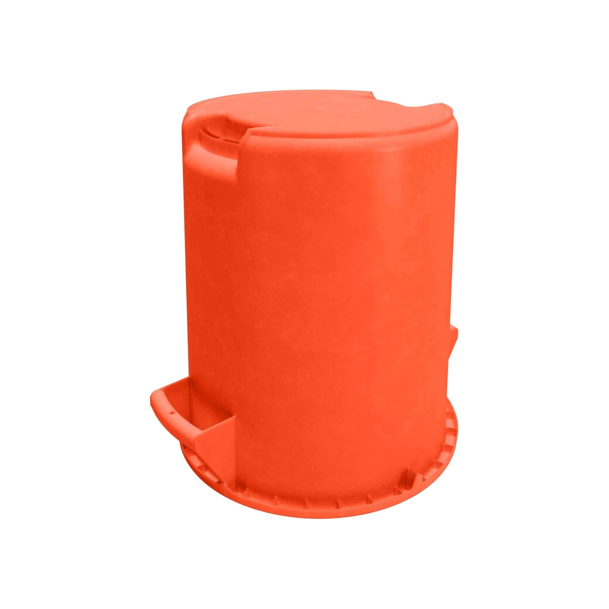 SPARTA Bronco Waste Container Trash Container, Round Trash Bin for Disposal, 10 Gallons, Orange