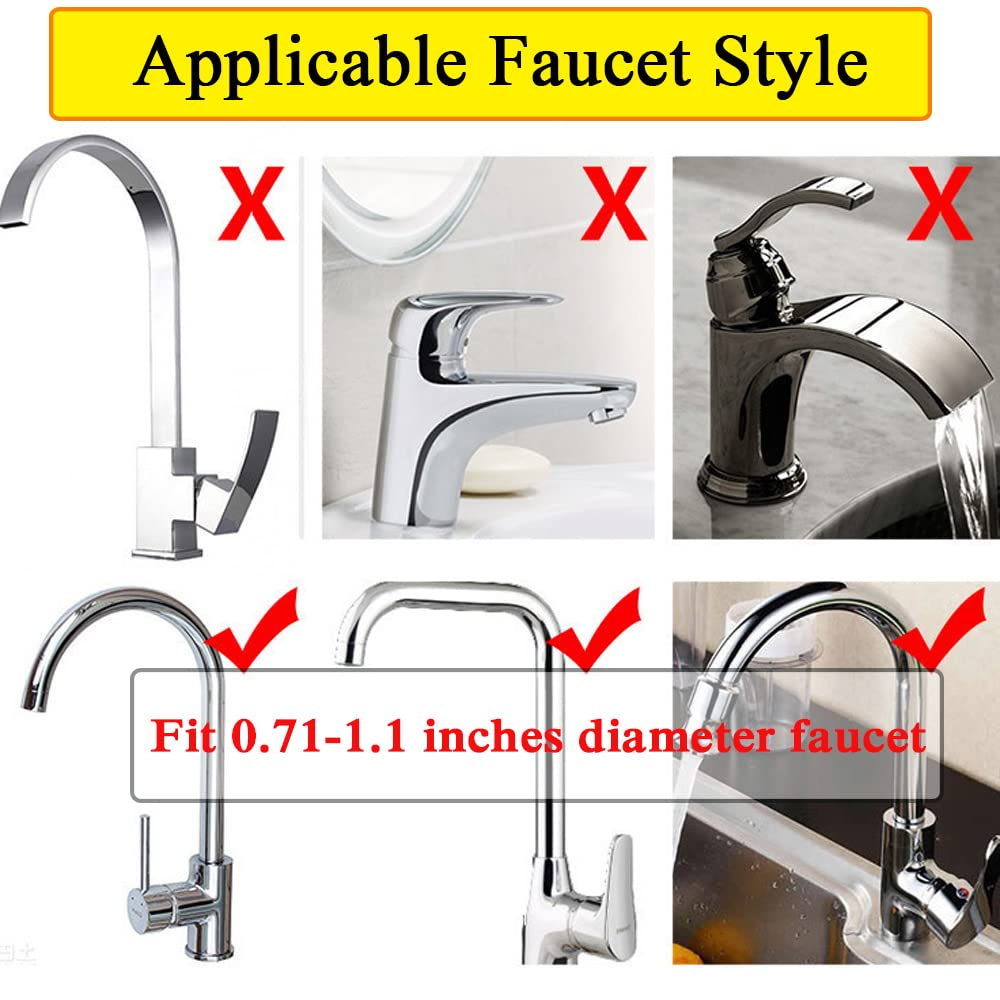 WINGSIGHT Faucet Sponge Holder Kitchen Sink Caddy Organizer Over Faucet Hanging Faucet Drain Rack for Sink Organizer (Double with Dishcloth Rack, Golden)