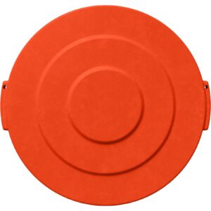 SPARTA Bronco Trash Can Lid, Round Waste Container Cover, Polyethylene, 10 Gallons, Orange