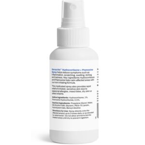 SensoVet Hydrocortisone & Pramoxine Medicated Spray for Dogs & Cats - Itch Relief, Insect Bites, Hot Spots (4oz)