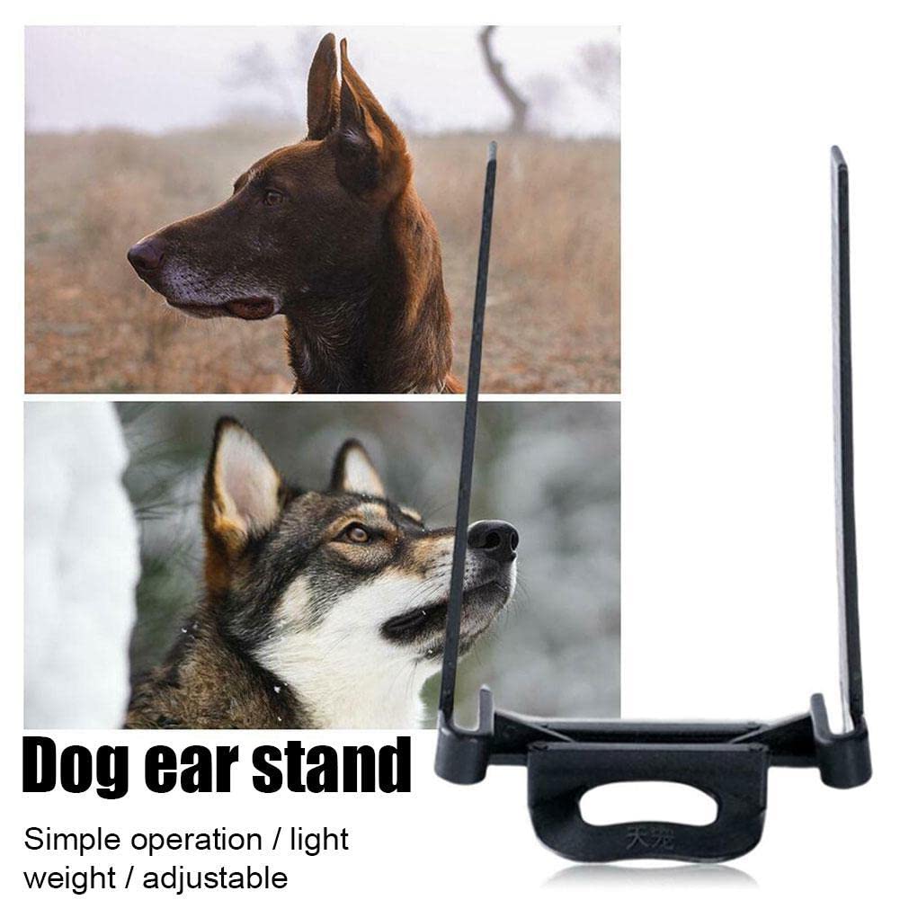 SXRH Doberman Dog Ear Stand Support Tool,Dog Ear Posting Kit Fixed Correction Vertical Holder,Dog Ear Stand Up Support with Tape for Doberman Pinscher Dogs,German Shepherd,Dog Ear Care Tools, Black