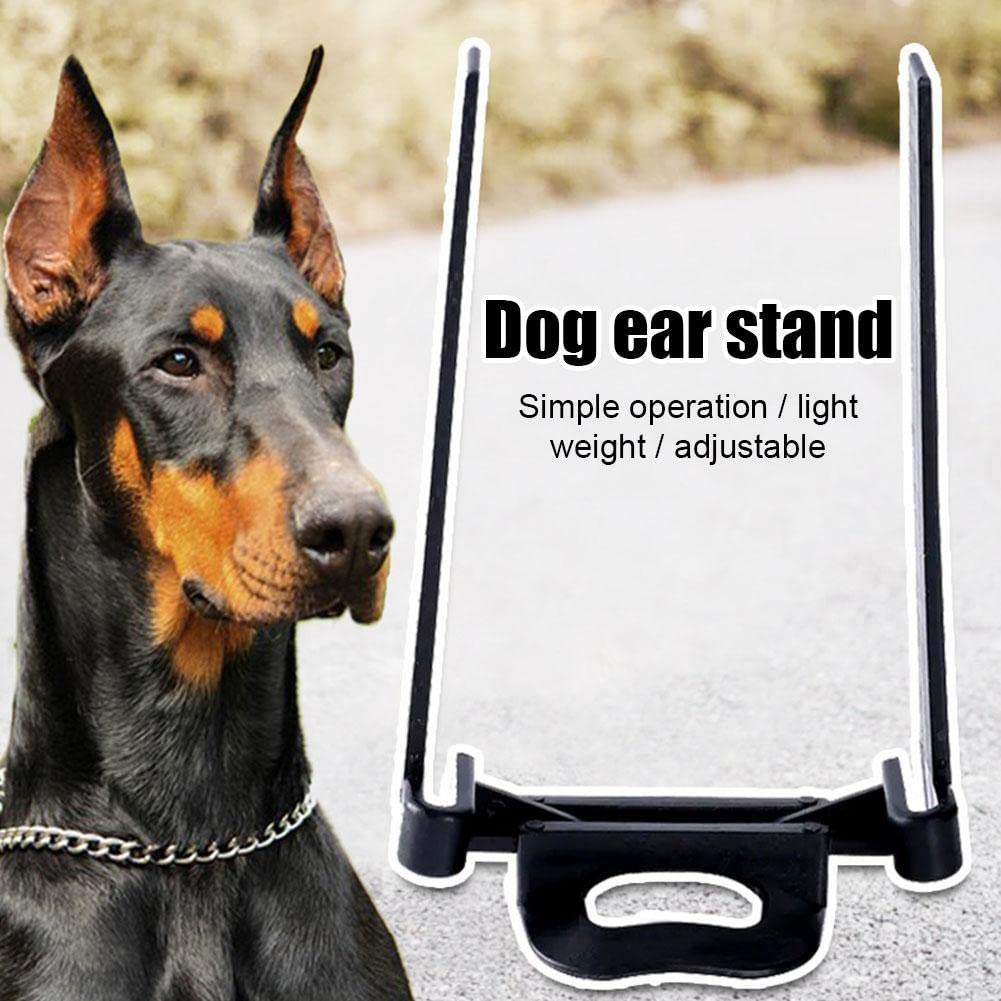 SXRH Doberman Dog Ear Stand Support Tool,Dog Ear Posting Kit Fixed Correction Vertical Holder,Dog Ear Stand Up Support with Tape for Doberman Pinscher Dogs,German Shepherd,Dog Ear Care Tools, Black