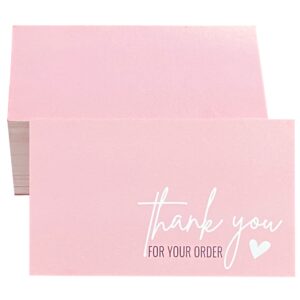 rxbc2011 thank you for your order card thank you cards package insert for online business pack of 100 pink