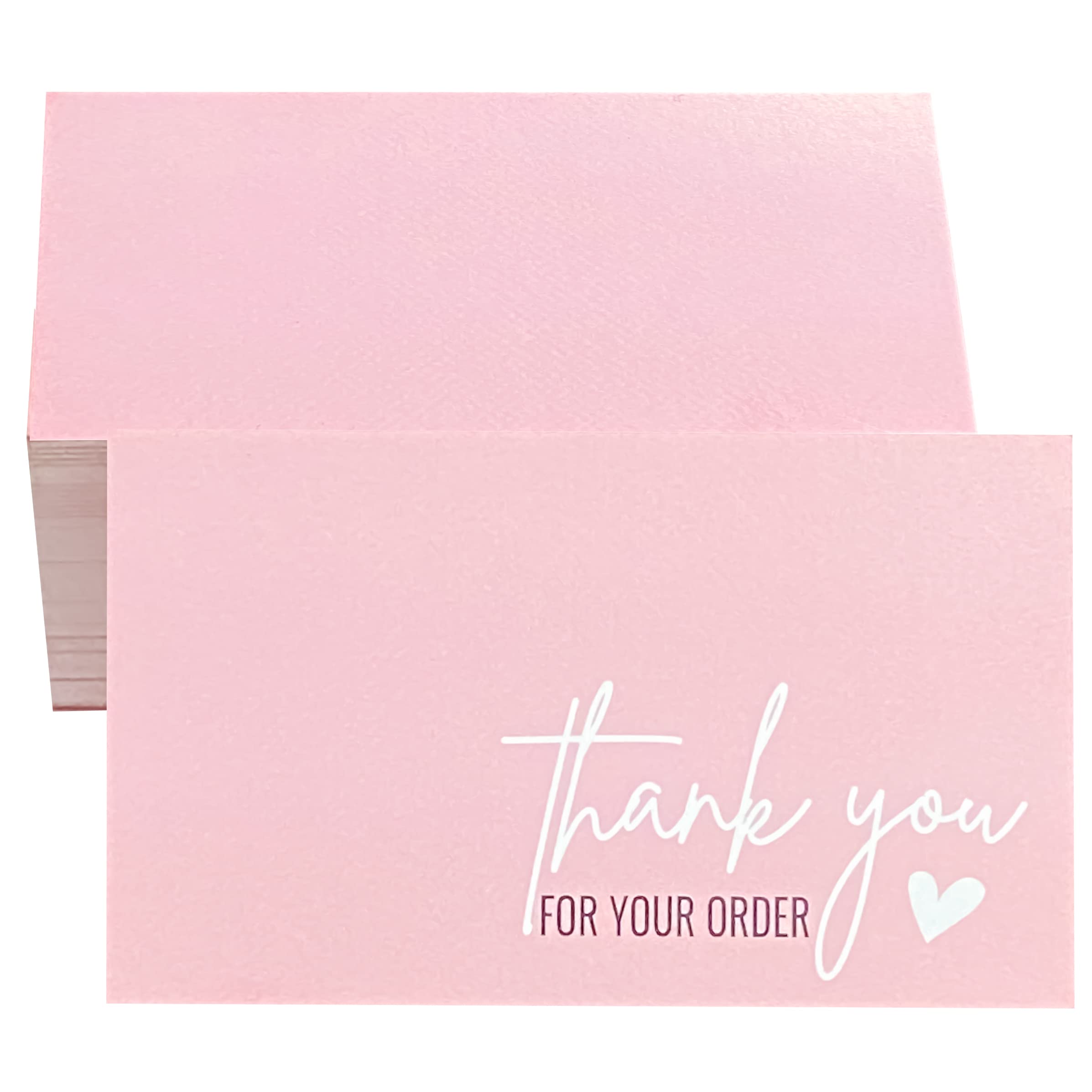 RXBC2011 Thank you for your order Card Thank you Cards Package Insert for online business Pack of 100 pink