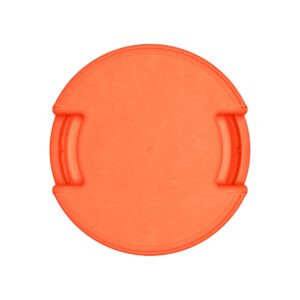 SPARTA Bronco Waste Container Trash Container, Round Trash Bin for Disposal, 10 Gallons, Orange