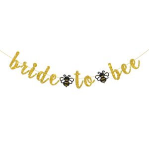 innoru bride to bee banner, bridal shower party decorations, wedding bee party, bee engagement bachelorette party decoration gold glitter