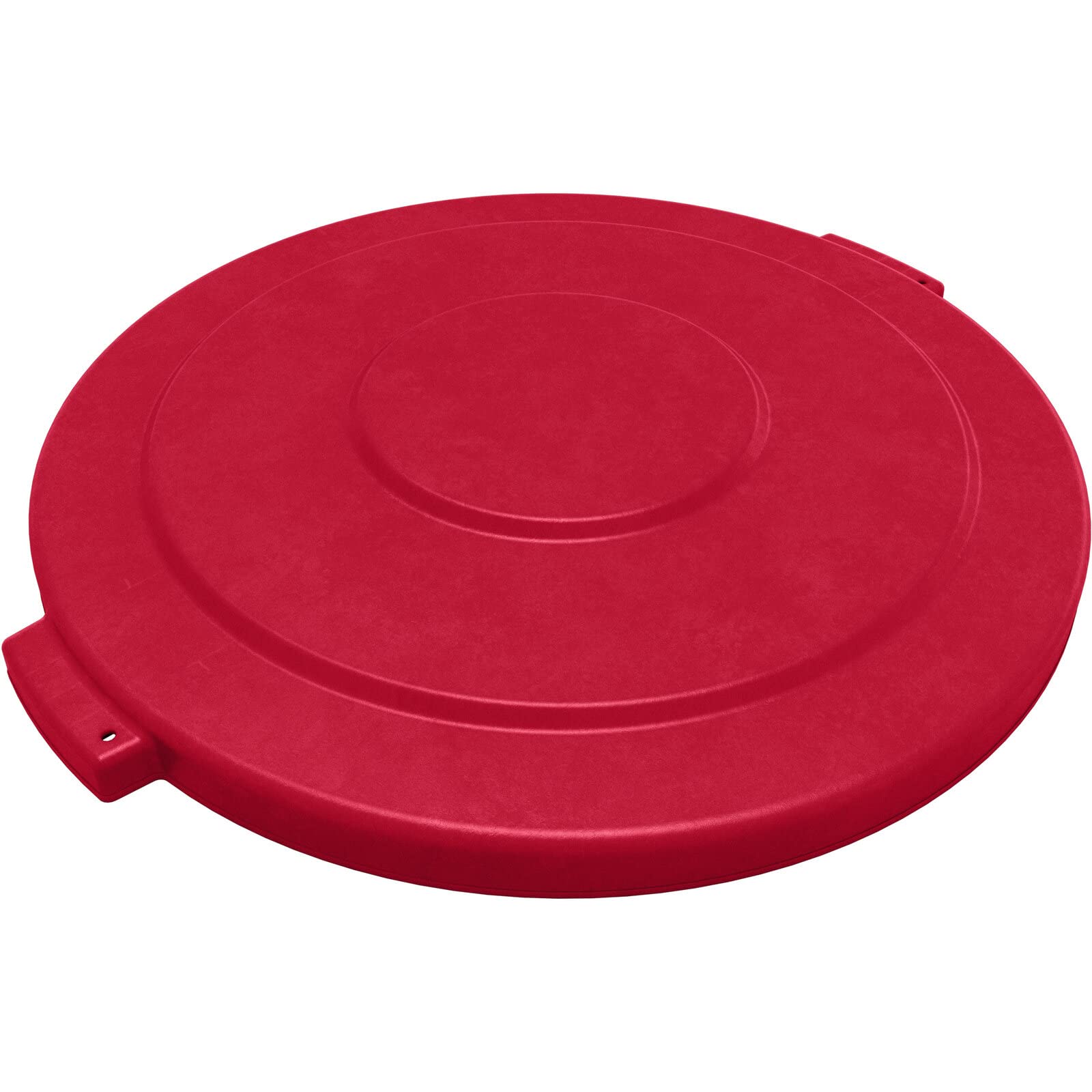 SPARTA Bronco Trash Can Lid, Round Waste Container Cover, Polyethylene, 20 Gallons, Red, (Pack of 6)