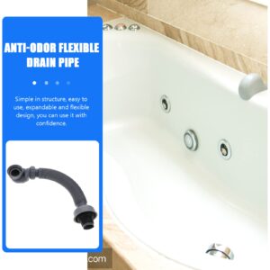 1 Set Bathtub Drain Bathroom Sink Expansion Pipe Flexible Drain Pipe Universal Sink Drain Pipe Wash Basin Drain Pipe Flexible Expandable Drain Pipe