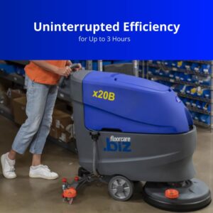 USA-CLEAN Commercial Auto Floor Scrubber Machine - Walk-Behind, Battery-Powered - 20" Cleaning Path, 16-Gallon Tank - High Performance, Easy Operation - All Parts Included (x20B)