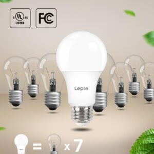 Lepro Dimmable LED Light Bulbs 100 Watt Equivalent, 14W 1500LM Daylight White 5000K, A19 E26 Standard Medium Base, UL FCC Listed, 15000 Hour Lifetime, 6 Pcs