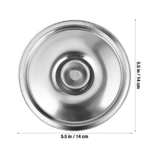 DOITOOL Stainless Steel Cover Bowl 5.5in/14cm Universal Lid for Pots,Mini Pan Lid Bowl Covers,Small Cookware Lid Replacement Accessories for Skillets Frying Pans