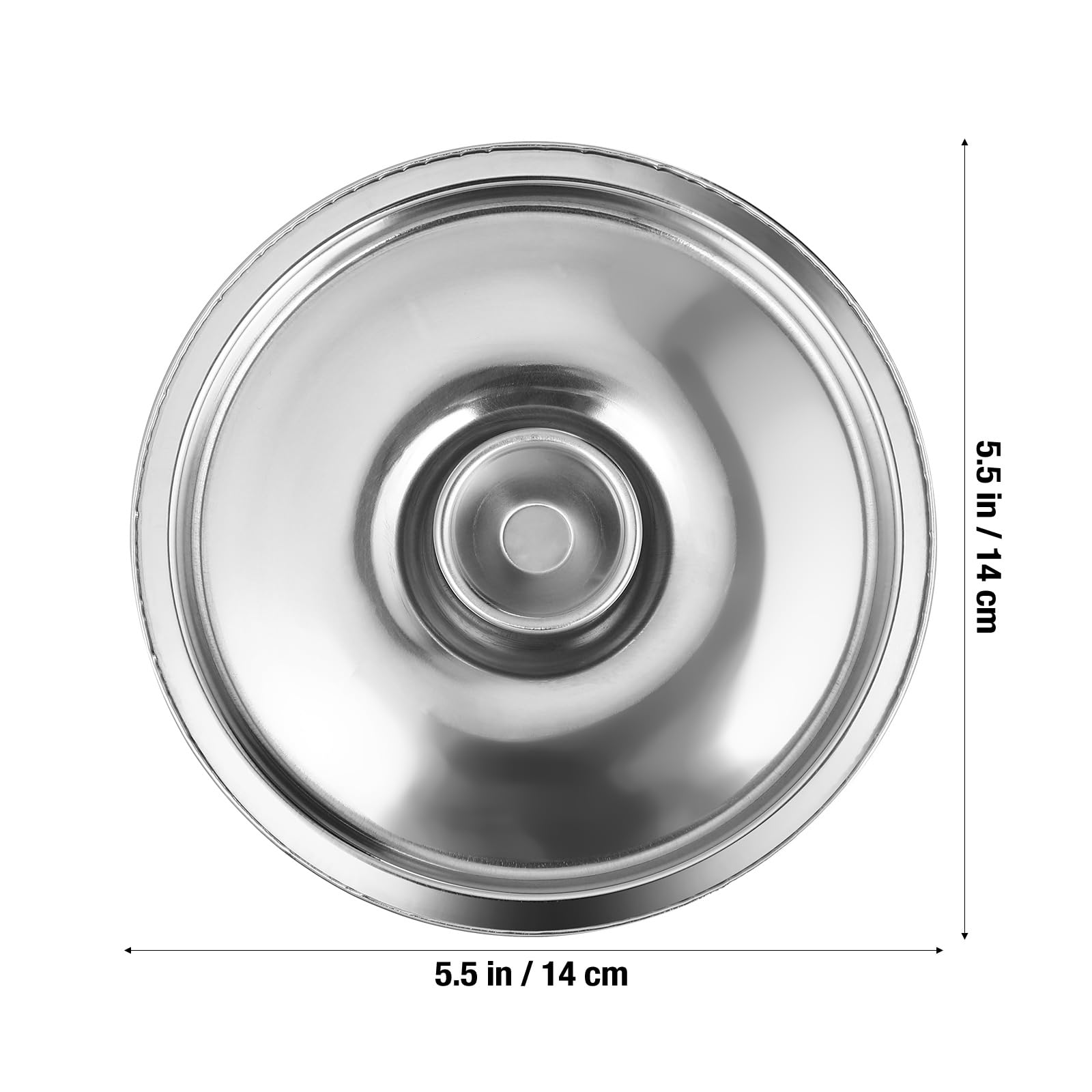 DOITOOL Stainless Steel Cover Bowl 5.5in/14cm Universal Lid for Pots,Mini Pan Lid Bowl Covers,Small Cookware Lid Replacement Accessories for Skillets Frying Pans