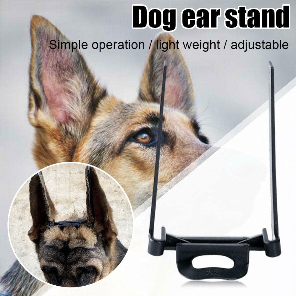 SXRH Doberman Dog Ear Stand Support Tool,Dog Ear Posting Kit Fixed Correction Vertical Holder,Dog Ear Stand Up Support with Tape for Doberman Pinscher Dogs,German Shepherd,Dog Ear Care Tools, Black