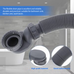 1 Set Bathtub Drain Bathroom Sink Expansion Pipe Flexible Drain Pipe Universal Sink Drain Pipe Wash Basin Drain Pipe Flexible Expandable Drain Pipe