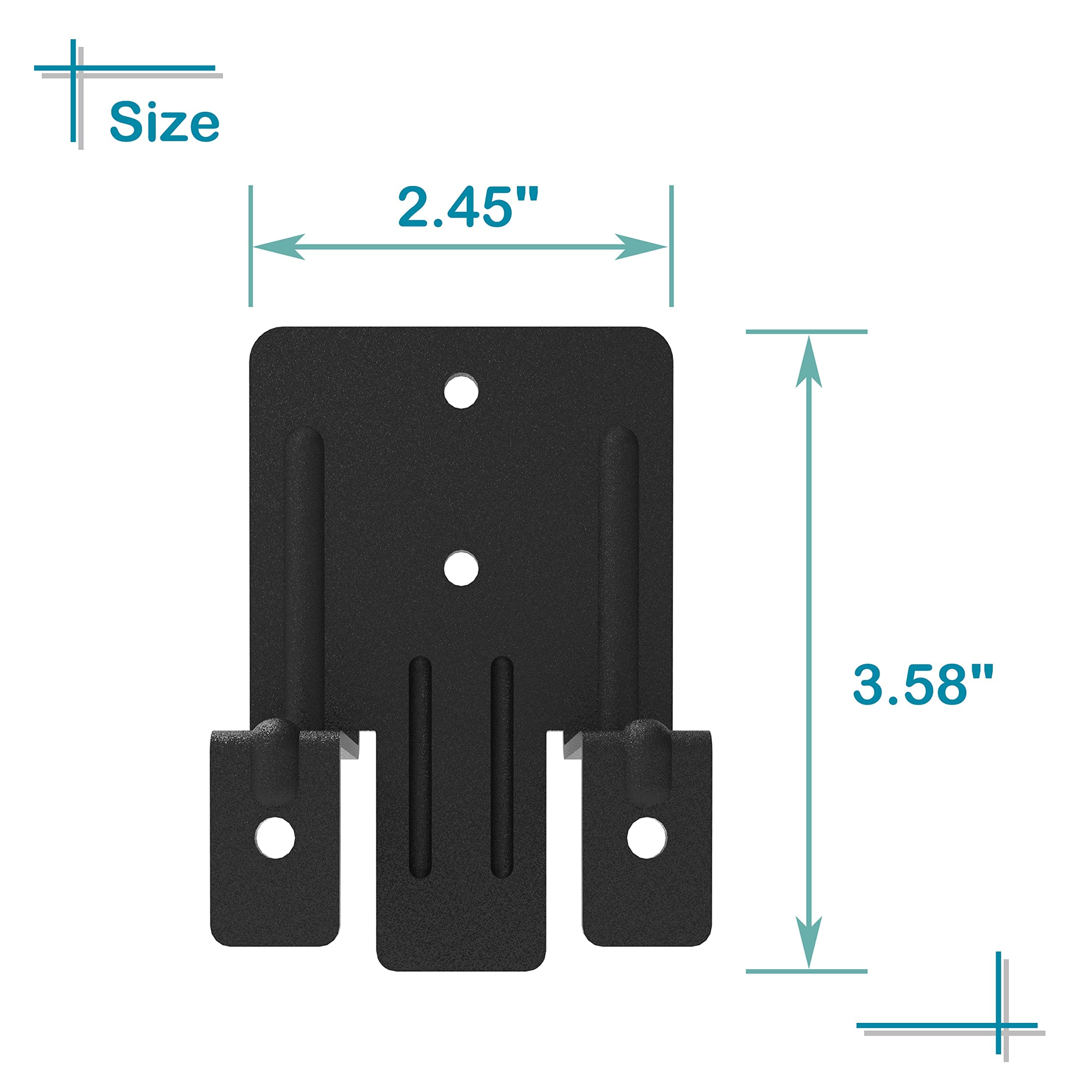 Uliesc Headboard or Footboard Brackets Connector, Attach Headboard to Platform Metal Bed Frame, Adjustable Durable Steel Traditional Headboard Brackets Black Set of 2