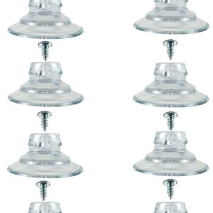 Wis-Sales (8-Pack Small 1 1/4 Inch) Pennsylvania Heavy Duty Suction Cups with Screws Signs, Radar Detector, thermometers, Bird feeders, and more.