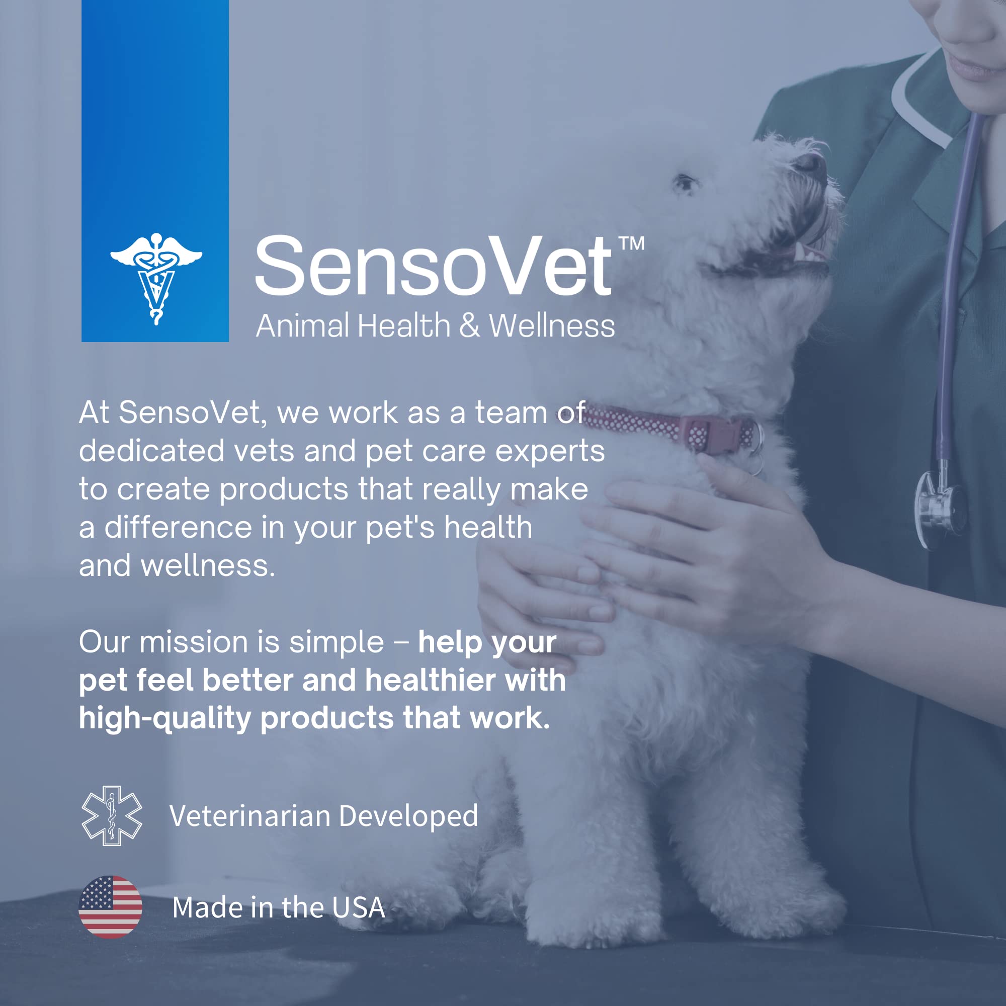 SensoVet 4-in-1 Ear Wipes for Dogs & Cats: Quick-Clean Formula with Aloe Vera – Deodorizes, Acidifies & Dries – Alcohol & Sting-Free – Promotes Healthy Ears