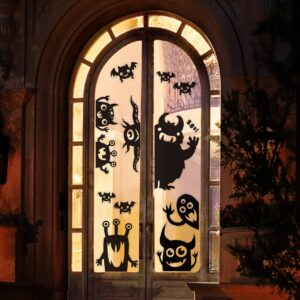 JOYIN Halloween Decorations Window Clings - Hallowmas Monster Window Covers Novelty Cute Wiggly Monster Window Decal Stickers for Halloween Party Decoration Party Supplies Decor Window Decoration