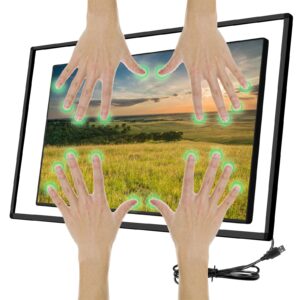 senisway 32 inch infrared touch screen frame 20 points interactive ir touch panel overlay suitable for touch monitor tv frame, touch whiteboard