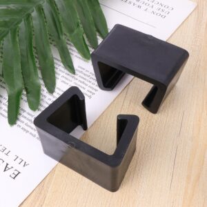 POPETPOP Outside Furnishings 4Pcs Outdoor Furniture Clips- Sectional Sofa Furniture Chair Clip, Wicker Chair Fasteners Home Accessory for Home Shop Office (Black) Outdoor Sofa