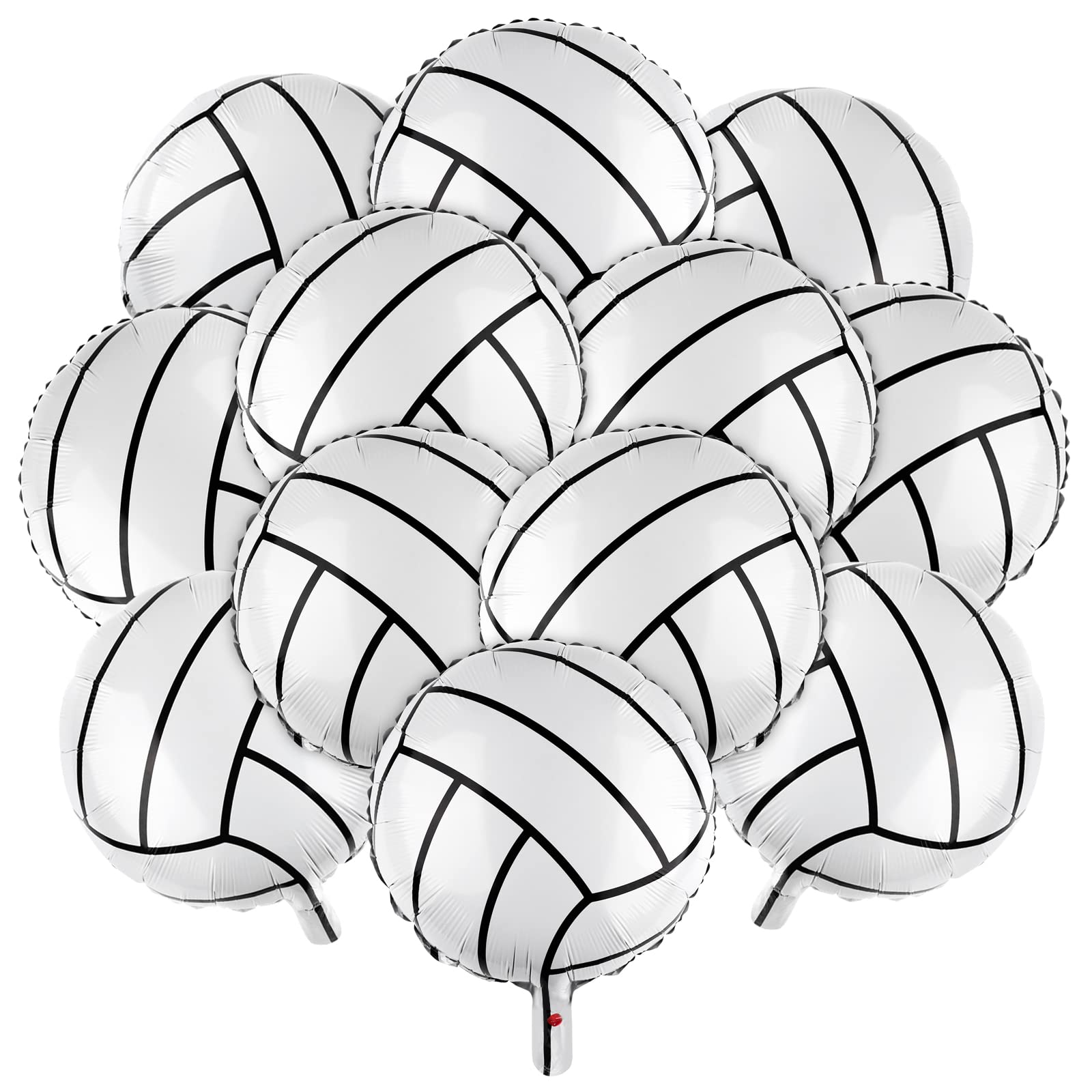 durony 12 Pieces 20 Inches Volleyball Balloons Foil Mylar Volleyball Balloons Aluminum Foil Balloons for Birthday Volleyball Party Supplies Sports Banquet Party Decorations