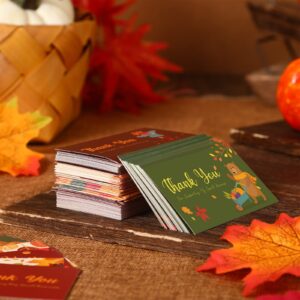 240 Pcs Thanksgiving Thank You for Supporting My Small Business Cards Grateful Fall Thank You Cards Thanksgiving Cards for Small Businesses Gift Autumn Holiday Parties Celebrations