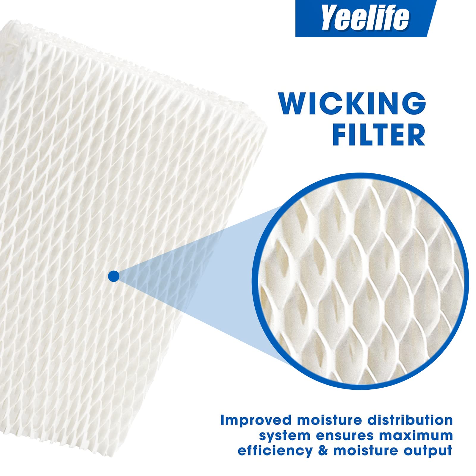 Yeelife 8 Pack HFT600 Filter Replacement for Honeywell Filter t, Honeywell Humidifier HEV615, HEV620, Compare to Part HFT600T HFT600PDQ