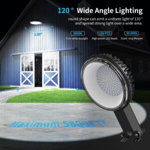 Viugreum 2-Pack 150W LED Barn Light, Dusk to Dawn Outdoor Lighting, Yard Lighting IP65 Waterproof 5000k Daylight (900w MH/HPS Replacement) Security Light with Photocell Sensor for Barn Garage Yard