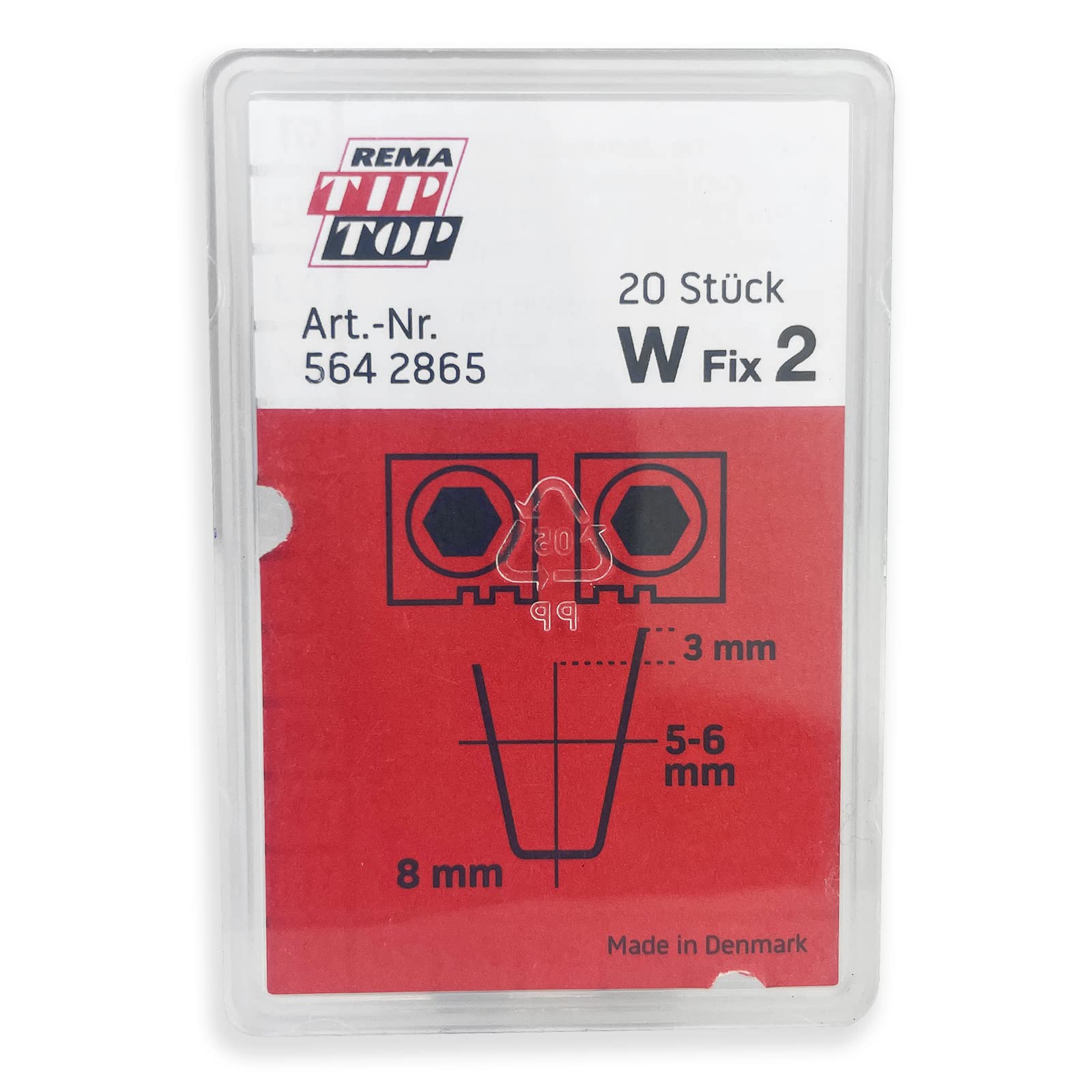 Rema Tip Top 20 W-2 Tire Regroover Angle Edge Blades, 5-6mm Wide, up to 8mm deep, W Fix 2