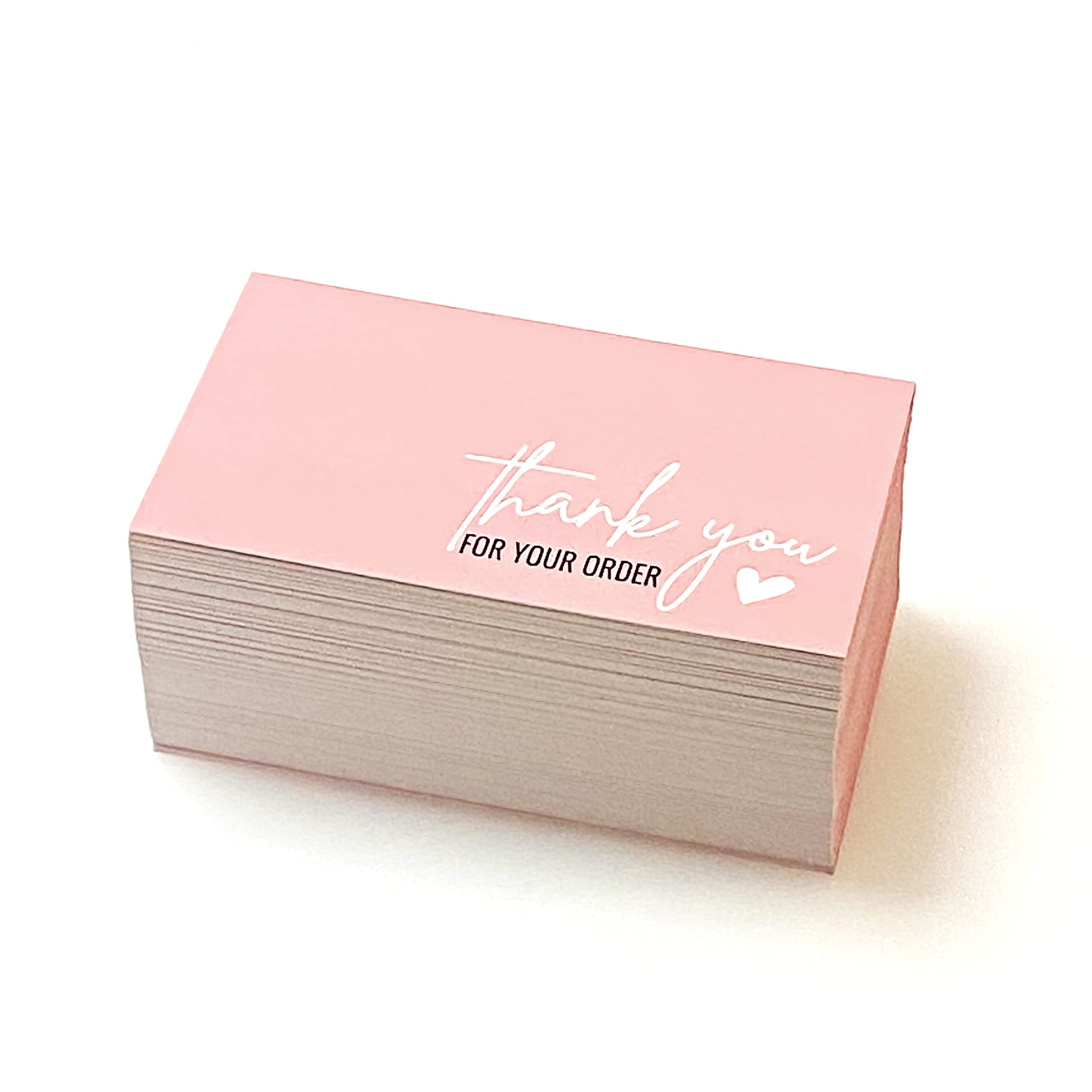 RXBC2011 Thank you for your order Card Thank you Cards Package Insert for online business Pack of 100 pink