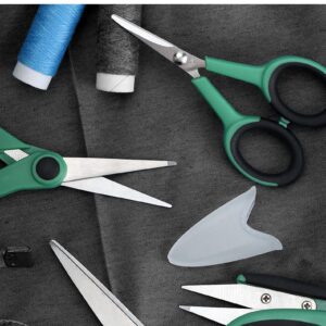 Chevining Fabric Scissors Professional Sewing Scissors For Fabric Cutting Contains 1 Fabric Scissor 1 Detail Scissor 1 Embroidery Scissor and 1 Thread Scissor Green*